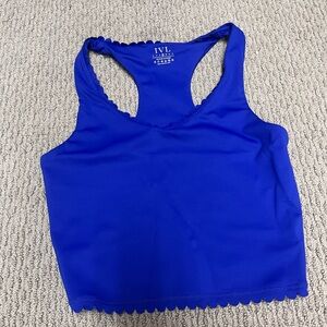 IVL scallop blue exercise top